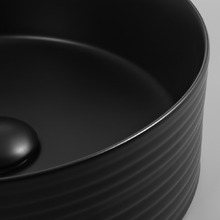 Cove 360mm Matte Black Ceramic Above Counter Basin